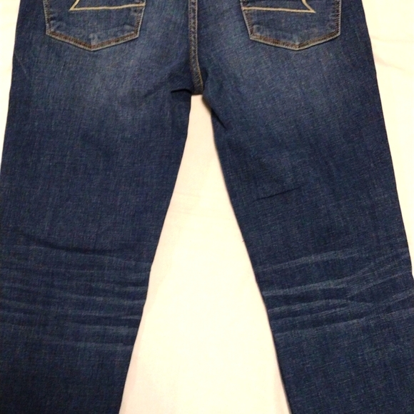 Woman's American Eagle Super Stretch Skinny Jeans Blue Denim Distressed size 10 - Picture 8 of 11
